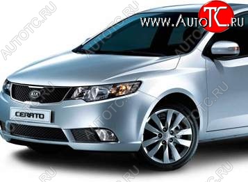 4 499 р. Левое крыло SAT (Тайвань) KIA Forte седан (2008-2013) (Неокрашенное)  с доставкой в г. Екатеринбург