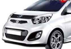 529 р. Дефлектор капота NovLine KIA Picanto 2 TA хэтчбэк 3 дв. дорестайлинг (2011-2015)  с доставкой в г. Екатеринбург. Увеличить фотографию 1