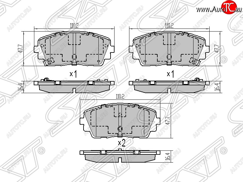 1 019 р. Колодки тормозные SAT (передние)  KIA Picanto ( 2 TA хэтчбэк 5 дв.,  2 TA хэтчбэк 3 дв.) (2011-2015) дорестайлинг, дорестайлинг  с доставкой в г. Екатеринбург