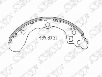 1 019 р. Колодки тормозные задние SAT KIA Rio 1 DC дорестайлинг седан (2000-2002)  с доставкой в г. Екатеринбург. Увеличить фотографию 1