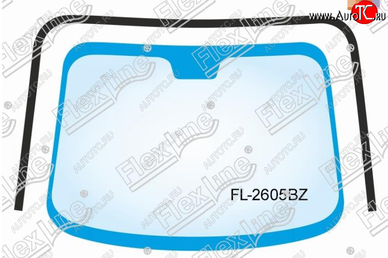 2 169 р. Молдинг лобового стекла FlexLine  KIA Rio  2 JB (2005-2011) дорестайлинг седан, дорестайлинг, хэтчбэк 5 дв., рестайлинг седан, рестайлинг, хэтчбэк 5 дв.  с доставкой в г. Екатеринбург