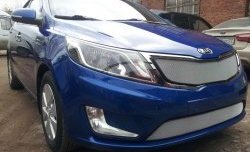 1 539 р. Нижняя сетка на бампер Russtal (хром) KIA Rio 3 QB дорестайлингхэтчбек5дв. (2011-2015)  с доставкой в г. Екатеринбург. Увеличить фотографию 3