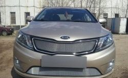 1 539 р. Нижняя сетка на бампер Russtal (хром) KIA Rio 3 QB дорестайлингхэтчбек5дв. (2011-2015)  с доставкой в г. Екатеринбург. Увеличить фотографию 4