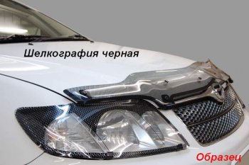 1 839 р. Дефлектор капота CA-Plastic KIA Rio X-line (2017-2021) (Classic черный, Без надписи)  с доставкой в г. Екатеринбург. Увеличить фотографию 7