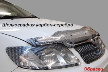 1 839 р. Дефлектор капота CA-Plastic KIA Rio X-line (2017-2021) (Classic черный, Без надписи)  с доставкой в г. Екатеринбург. Увеличить фотографию 9