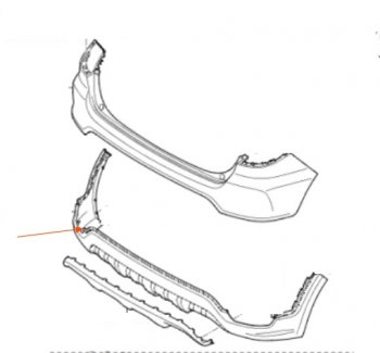 3 899 р. Накладка заднего бампера SAT (нижняя часть)  KIA Rio  X-line (2017-2021)  с доставкой в г. Екатеринбург. Увеличить фотографию 2