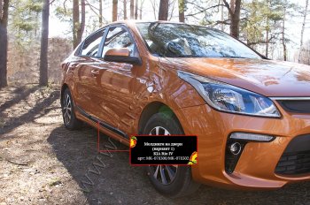 3 099 р. Молдинги дверей RA (№1, комплект 4 шт.) KIA Rio 4 FB дорестайлинг седан (2016-2020) (Поверхность глянец (под окраску), Неокрашенные)  с доставкой в г. Екатеринбург. Увеличить фотографию 3