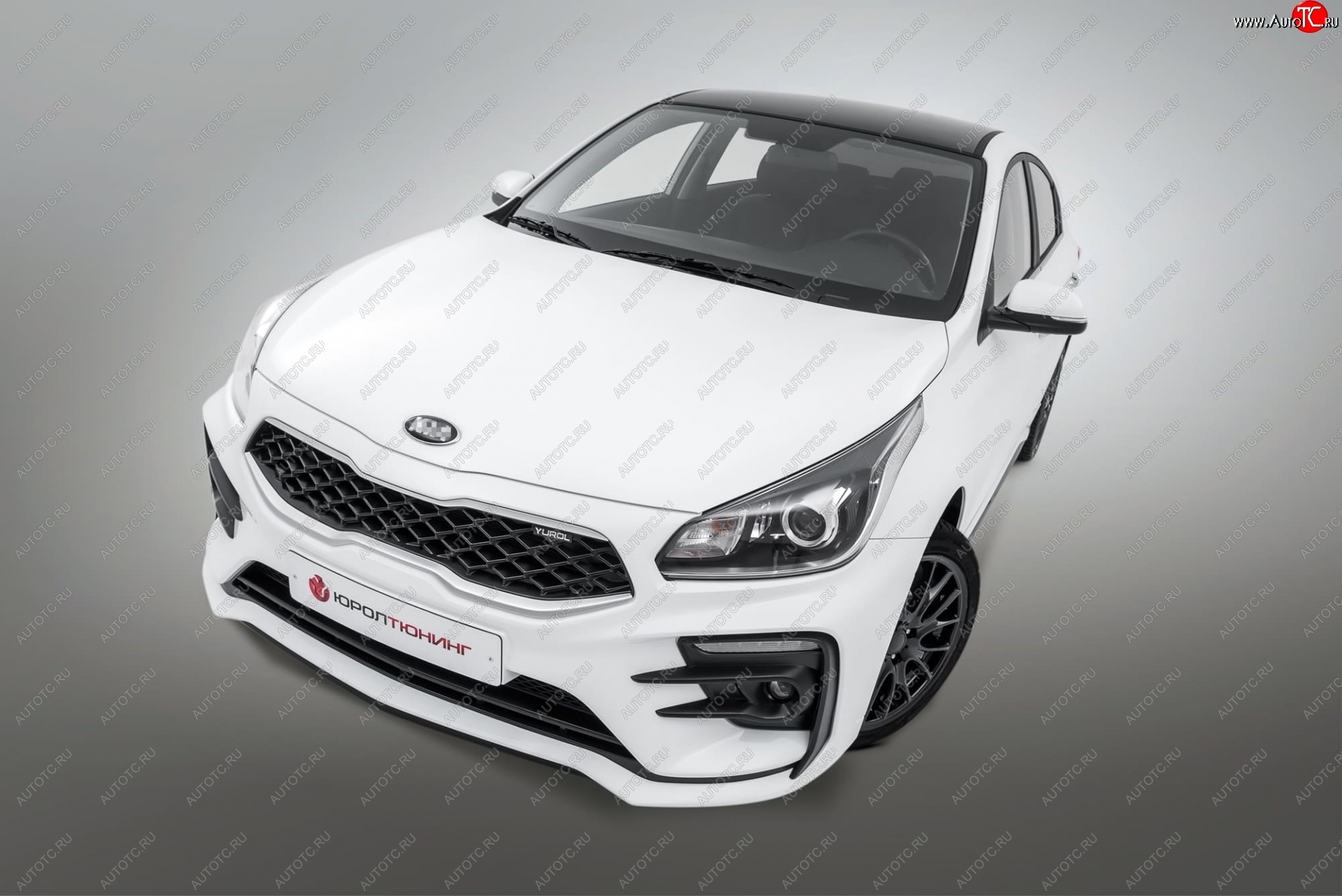 29 699 р. Передний бампер Kudos LUX  KIA Rio  4 FB (2016-2020) дорестайлинг седан (Под прямоугольные ДХО с ПТФ, Неокрашенный)  с доставкой в г. Екатеринбург