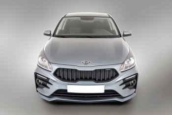 17 999 р. Передний бампер Kudos Original  KIA Rio  4 FB (2016-2020) дорестайлинг седан (Под прямоугольные ДХО с ПТФ, Неокрашенный)  с доставкой в г. Екатеринбург. Увеличить фотографию 2