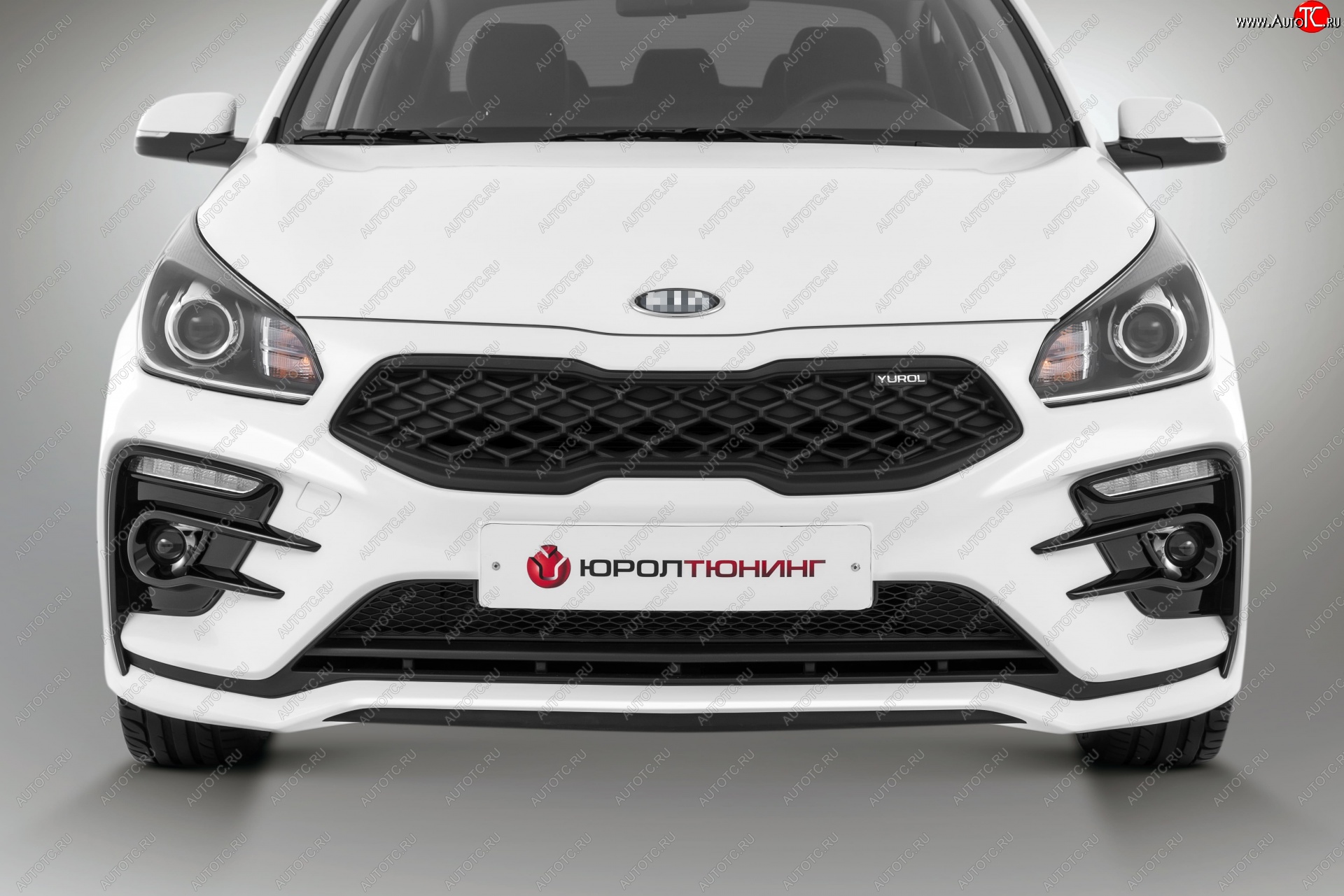 17 999 р. Передний бампер Kudos Romb  KIA Rio  4 FB (2016-2020) дорестайлинг седан (Под прямоугольные ДХО с ПТФ, Неокрашенный)  с доставкой в г. Екатеринбург