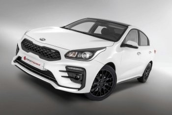 17 999 р. Передний бампер Kudos Romb  KIA Rio  4 FB (2016-2020) дорестайлинг седан (Под прямоугольные ДХО с ПТФ, Неокрашенный)  с доставкой в г. Екатеринбург. Увеличить фотографию 4