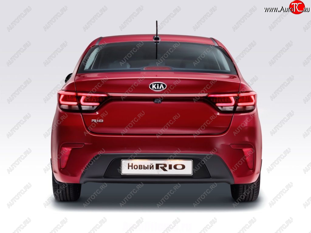 4 199 р. Задний бампер Стандартный  KIA Rio  4 FB (2016-2020) дорестайлинг седан (Окрашенный)  с доставкой в г. Екатеринбург