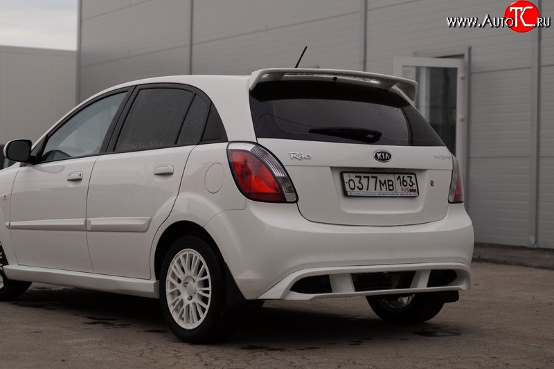 5 899 р. Накладка заднего бампера Vita Dm  KIA Rio ( 2 JB,  4 FB) (2005-2024) дорестайлинг, хэтчбэк 5 дв., рестайлинг, хэтчбэк 5 дв., рестайлинг седан (Неокрашенная)  с доставкой в г. Екатеринбург