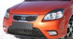 859 р. Реснички на фары RA KIA Rio 2 JB дорестайлинг седан (2005-2009) (Неокрашенные)  с доставкой в г. Екатеринбург. Увеличить фотографию 2