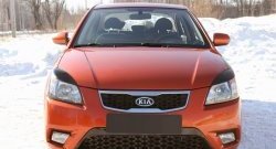 859 р. Реснички на фары RA KIA Rio 2 JB дорестайлинг седан (2005-2009) (Неокрашенные)  с доставкой в г. Екатеринбург. Увеличить фотографию 3