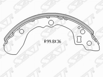 1 179 р. Колодки тормозные задние SAT  KIA Spectra (2000-2009)  с доставкой в г. Екатеринбург. Увеличить фотографию 1