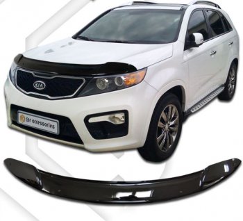 Дефлектор капота CA-Plastiс KIA (КИА) Sorento (Соренто)  XM (2009-2012) XM дорестайлинг