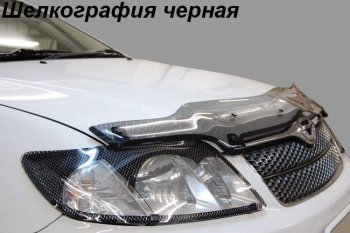 2 159 р. Дефлектор капота CA-Plastiс  KIA Sorento  XM (2009-2012) дорестайлинг (Шелкография черная)  с доставкой в г. Екатеринбург. Увеличить фотографию 2