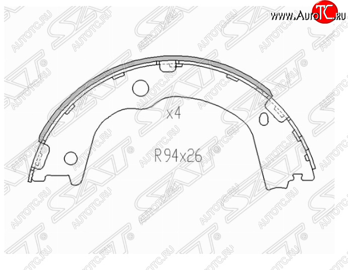 1 769 р. Колодки ручного тормоза SAT KIA Sorento XM дорестайлинг (2009-2012)  с доставкой в г. Екатеринбург