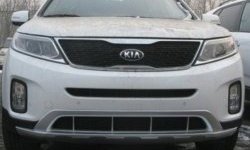 17 299 р. Накладка на передний бампер CT KIA Sorento XM рестайлинг (2012-2015) (Неокрашенная)  с доставкой в г. Екатеринбург. Увеличить фотографию 1