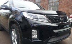 1 539 р. Нижняя сетка на бампер Russtal (хром) KIA Sorento XM рестайлинг (2012-2015)  с доставкой в г. Екатеринбург. Увеличить фотографию 1