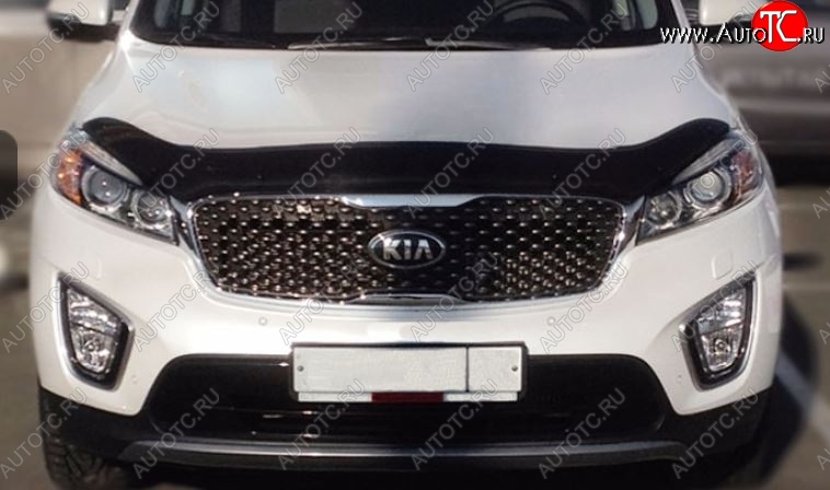 2 799 р. Дефлектор капота SIM KIA Sorento UM/Prime дорестайлинг (2014-2018)  с доставкой в г. Екатеринбург