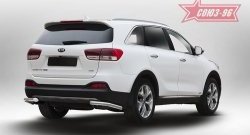 Защита заднего бампера из двух боковых уголков (d60) Souz-96 KIA Sorento UM/Prime дорестайлинг (2014-2018)