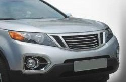 13 299 р. Решётка радиатора CT v2  KIA Sorento  XM (2009-2012) дорестайлинг (Неокрашенная)  с доставкой в г. Екатеринбург. Увеличить фотографию 1