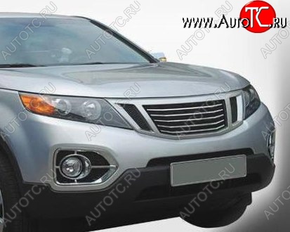 13 299 р. Решётка радиатора CT v2 KIA Sorento XM дорестайлинг (2009-2012) (Неокрашенная)  с доставкой в г. Екатеринбург