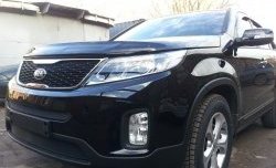 1 469 р. Сетка верхнего воздухозаборника переднего бампера Russtal KIA Sorento XM рестайлинг (2012-2015)  с доставкой в г. Екатеринбург. Увеличить фотографию 2