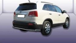 16 999 р. Защита заднего бампера из длинной трубы диаметром 57 мм Slitkoff  KIA Sorento  XM (2009-2012) дорестайлинг (Нержавейка, Полированная)  с доставкой в г. Екатеринбург. Увеличить фотографию 1