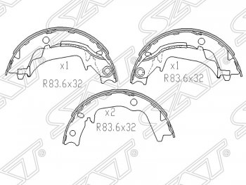 Колодки тормозные SAT (задние) KIA Soul PS дорестайлинг (2014-2016)