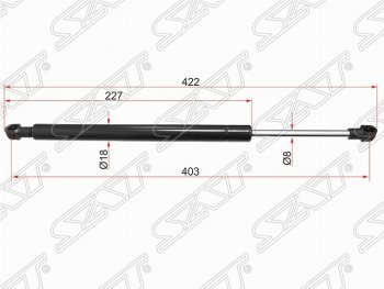 Газовый упор капота SAT Land Rover (Ленд) Discovery (Дискавери) ( 3 L319,  4 L319) (2004-2016) 3 L319, 4 L319