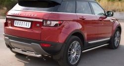 15 599 р. Защита заднего бампера (2 трубы Ø63 и 42 мм, нержавейка, Prestige u Pure) SLITKOFF Land Rover Range Rover Evoque 1 L538 дорестайлинг 5 дв. (2011-2015)  с доставкой в г. Екатеринбург. Увеличить фотографию 4