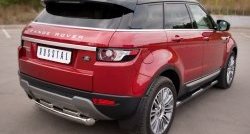 15 299 р. Защита заднего бампера (2 трубы Ø76 и 42 мм, нержавейка) SLITKOFF Land Rover Range Rover Evoque 1 L538 дорестайлинг 5 дв. (2011-2015)  с доставкой в г. Екатеринбург. Увеличить фотографию 4