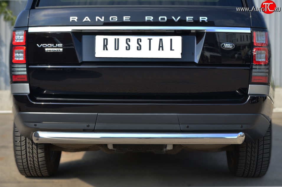 17 649 р. Одинарная защита заднего бампера из трубы диаметром 76 мм (Voque) Russtal  Land Rover Range Rover  4 L405 (2012-2017) дорестайлинг  с доставкой в г. Екатеринбург