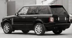 24 199 р. Накладка Verge на задний бампер Land Rover Range Rover 3 L322 дорестайлинг (2002-2006) (Неокрашенная)  с доставкой в г. Екатеринбург. Увеличить фотографию 2