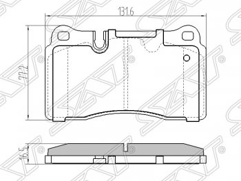 Колодки тормозные SAT (передние)  Range Rover  3 L322, Range Rover Sport  1 L320