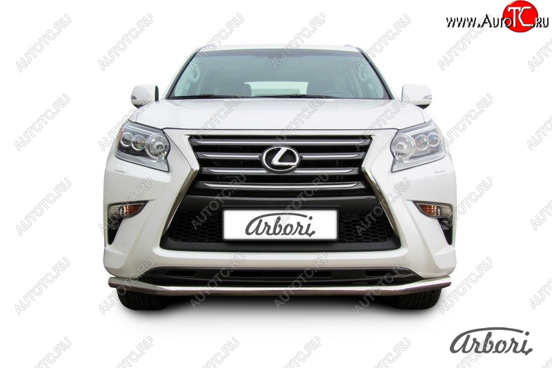 19 079 р. Защита переднего бампера Arbori (нержавейка, 1 труба d57 mm). Lexus GX460 J150 1-ый рестайлинг (2013-2019)  с доставкой в г. Екатеринбург