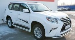 16 799 р. Защита переднего бампера (2 трубыØ63 и 42 мм, нержавейка) SLITKOFF Lexus GX460 J150 1-ый рестайлинг (2013-2019)  с доставкой в г. Екатеринбург. Увеличить фотографию 4