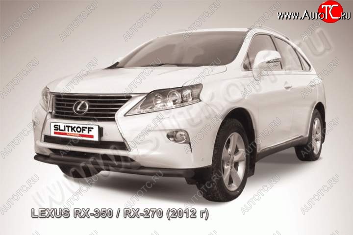 17 499 р. Защита переднего бампера из труб d57 Slitkoff Lexus RX350 AL10 рестайлинг (2012-2015) (Цвет: серебристый)  с доставкой в г. Екатеринбург