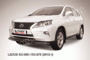 Защита переднего бампера из труб d76+57 Slitkoff Lexus RX350 AL10 рестайлинг (2012-2015)