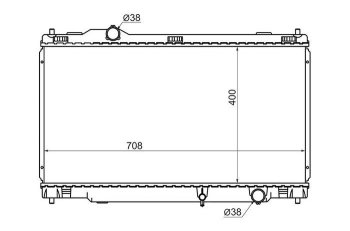 Радиатор двигателя (пластинчатый, МКПП/АКПП) SAT Lexus GS300 S190 рестайлинг (2007-2012)