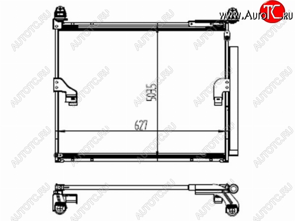 7 349 р. Радиатор кондиционера SAT  Lexus GX460  J150 (2009-2013), Toyota 4Runner  N280 (2009-2013), Toyota Land Cruiser Prado  J150 (2009-2013)  с доставкой в г. Екатеринбург