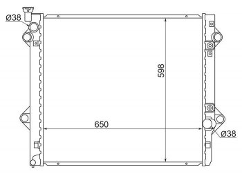 Радиатор двигателя (пластинчатый, АКПП) SAT Toyota Land Cruiser Prado J120 (2002-2009)