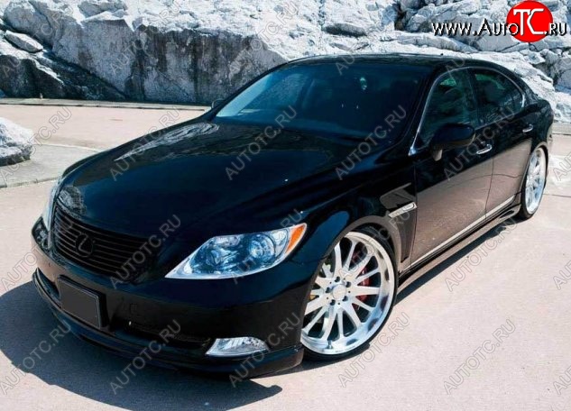 7 999 р. Накладка на передний бампер CT Lexus LS460 XF40 дорестайлинг (2006-2009) (Неокрашенная)  с доставкой в г. Екатеринбург