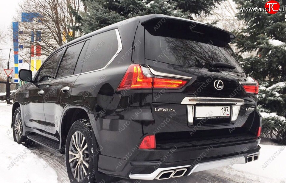 22 699 р. Накладка заднего бампера Автократ (без глушителя) Lexus LX450d J200 2-ой рестайлинг (2015-2022) (Неокрашенная)  с доставкой в г. Екатеринбург