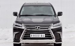 20 199 р. Защита переднего бампера (2 трубы Ø42 мм, нержавейка) Petroil Tuning  Lexus LX450d  J200 (2015-2022) 2-ой рестайлинг  с доставкой в г. Екатеринбург. Увеличить фотографию 1