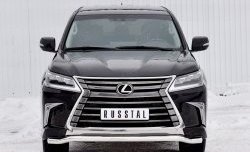 13 999 р. Защита переднего бампера (Ø63 мм, нержавейка) Russtal Lexus LX450d J200 2-ой рестайлинг (2015-2022)  с доставкой в г. Екатеринбург. Увеличить фотографию 1