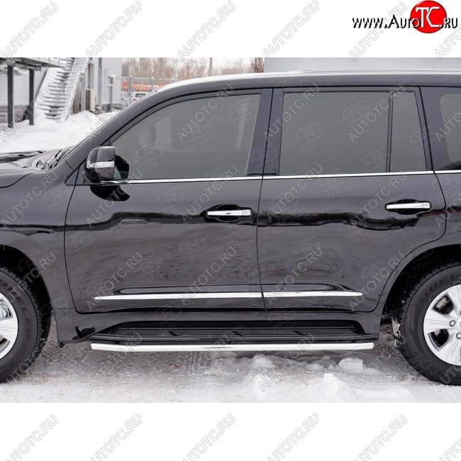 13 349 р. Защита порогов из круглой трубы диаметром 42 Russtal v3 Lexus LX450d J200 2-ой рестайлинг (2015-2022)  с доставкой в г. Екатеринбург